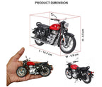 Royal Enfield Classic 350 1:15 Scale Model Motorcycle with Pull-Back Motor, Interchangeable Fuel Tanks & Dual Seat Mode – Collectible, Ages 10+