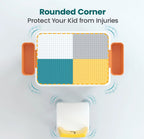 4-in-1 Kids Activity Table & Chair Set with Building Block Top, Storage Bins & Portable Suitcase Design – Ages 3-7