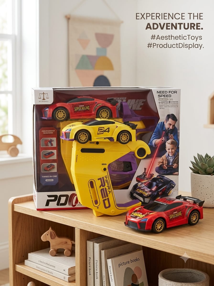 3-in-1 Gun Remote Control Car for Kids – 2.4GHz RC Racing Car