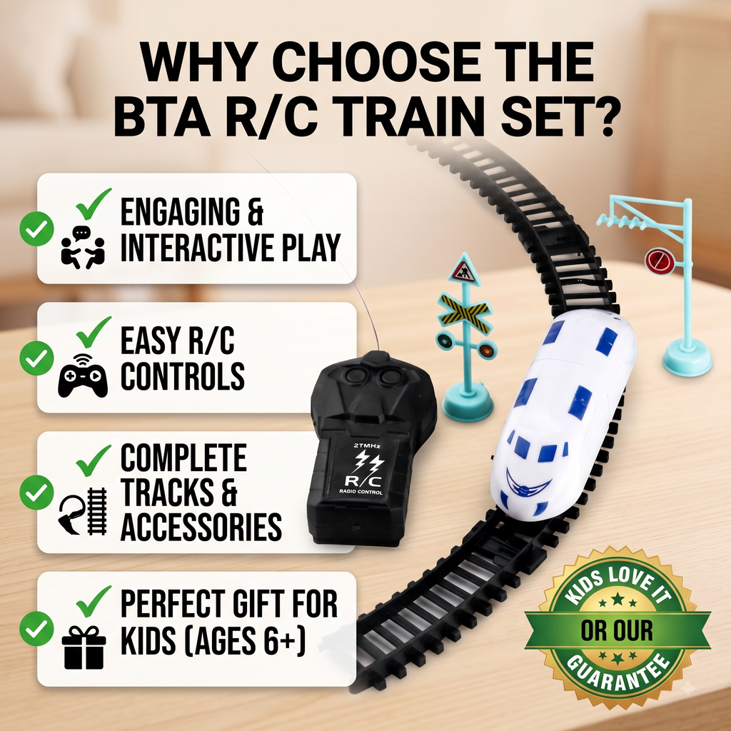 Vande Bharat Bullet Train Set – Railway Track Set with Remote Control RC & DIY Track Layouts