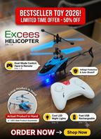 New Age RC Flying Helicopter for Kids | Hand Gravity Sensor, Auto Safety Sensor, USB Rechargeable, Bright LED Lights | Up-Down Movement only I Indoor Toy | Age 4+ Years (Blue)