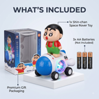 Shin-Chan Interactive Space Rover Toy – 3D Disco Lights, Music & Bump 'N' Go Action (Age 3+)