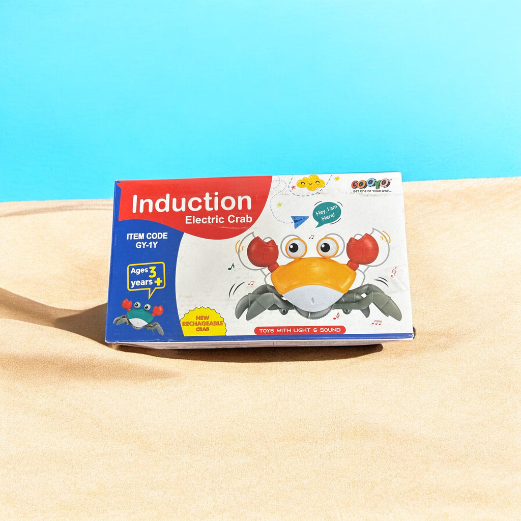 Induction Electric Crawling Crab – USB Rechargeable Sensor Toy with Lights & Sound | Model GY-1Y | Ages 3+