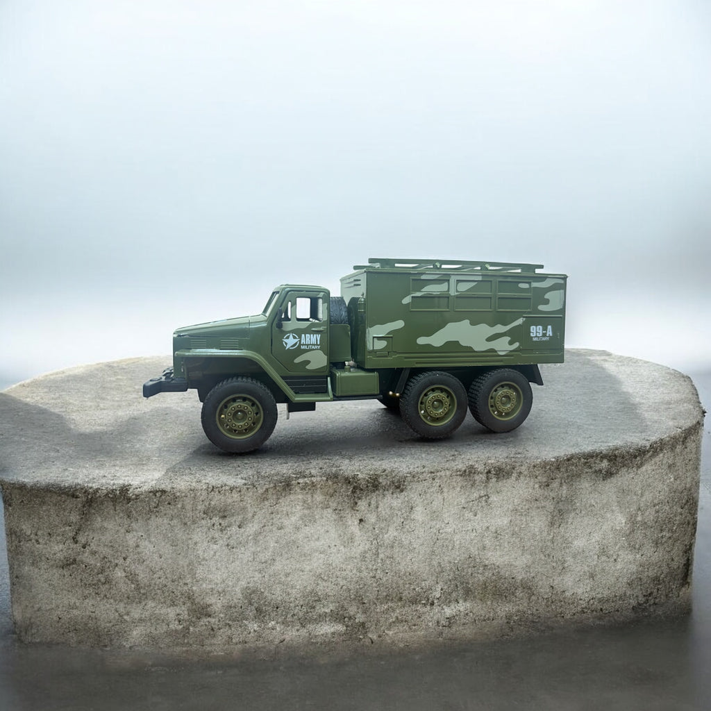 Army Military Camouflage Die-Cast Truck Set – Friction Powered simulation Model Vehicles (Set of 4)