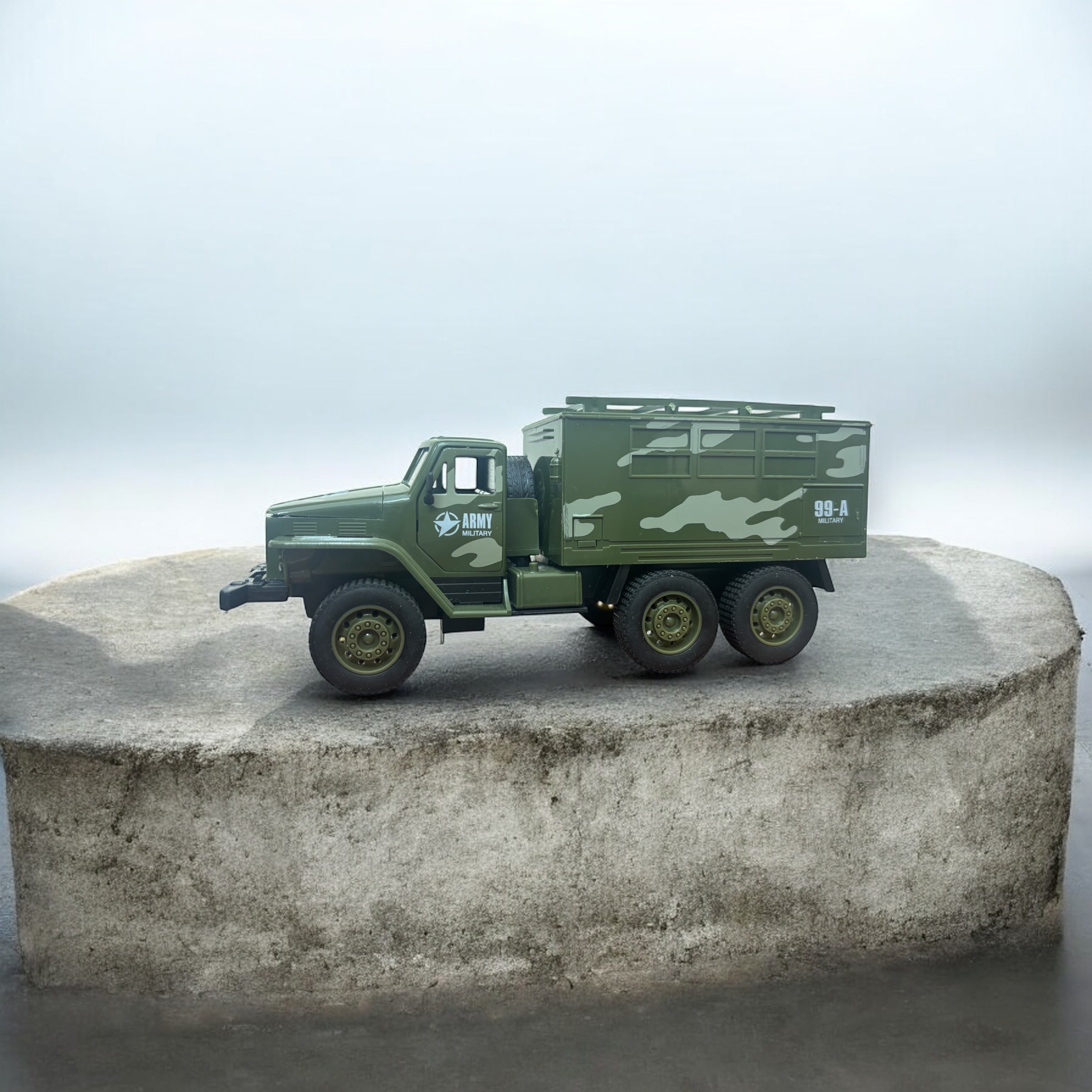 Army Military Camouflage Die-Cast Truck Set – Friction Powered simulation Model Vehicles (Set of 4)