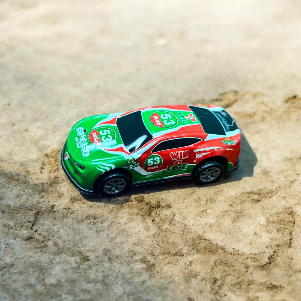 Mini Racing Cars Set – Pack of 12 Pull-Back Die-Cast Style Race Cars with Colourful Livery