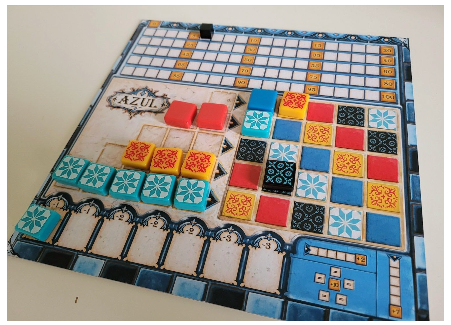 Azul Board Game by Michael Kiesling – Award-Winning Tile Drafting Strategy Game for 2-4 Players | Ages 8+