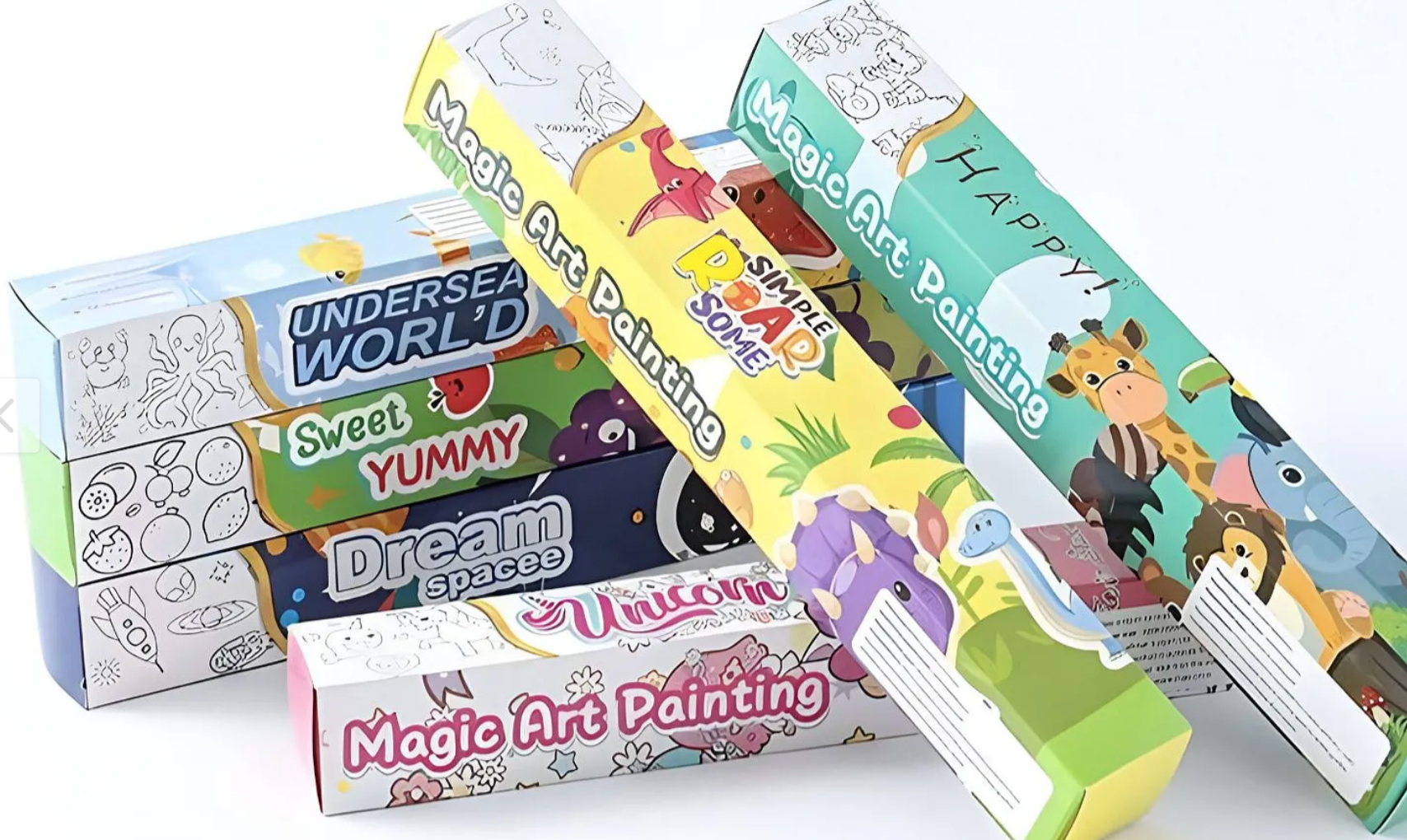 Play Magic Art Painting Roll for Creative Projects Painting Drawing Paper Roll Early Educational Toys for Kids Pack of 1- Color May Vary