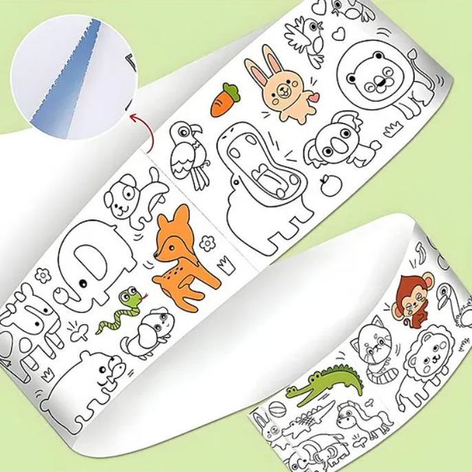 Play Magic Art Painting Roll for Creative Projects Painting Drawing Paper Roll Early Educational Toys for Kids Pack of 1- Color May Vary