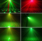 Lights Party Mini Laser Projector Stage Lighting Sound Activated Dot 6 Design Modes Laser Light for Party and Dj with Mini-Tripod Stand