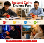 Press to Spin Fidget Ball ( Pack of 2) | 360 Degree Rotating Gyroscopic Spinner Toy for Kids & Adults | Portable Multicolour Stress Relief Desk Toy | Autism & Anxiety Relief, Pocket Size