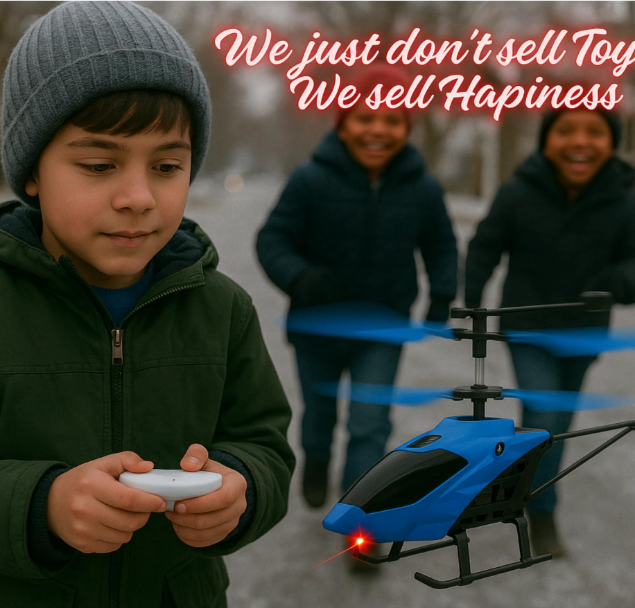 New Age RC Flying Helicopter for Kids | Hand Gravity Sensor, Auto Safety Sensor, USB Rechargeable, Bright LED Lights | Up-Down Movement only I Indoor Toy | Age 4+ Years (Blue)