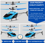 New Age RC Flying Helicopter for Kids | Hand Gravity Sensor, Auto Safety Sensor, USB Rechargeable, Bright LED Lights | Up-Down Movement only I Indoor Toy | Age 4+ Years (Blue)