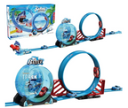 Shark Track Battle Loop Car Racing Set - 23 Pcs with 360 Degree Loop, Twist-Open Rocker & 2 Cars (Ages 3+)