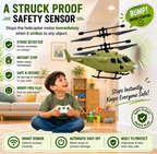 Beso Remote Control Helicopter for Kids – Rechargeable Flying Toy with Gravity Sensor & LED Lights