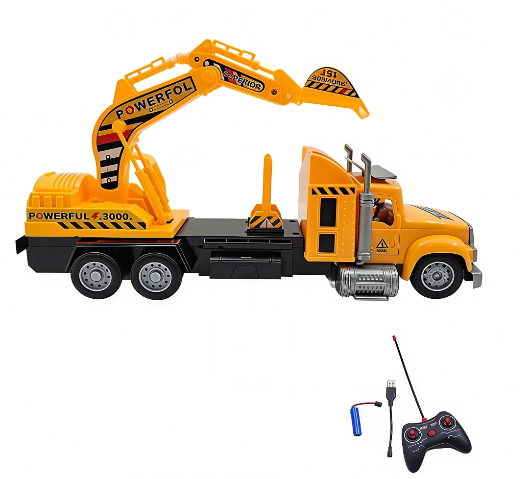 RC Crane Excavator Truck - Front View