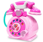 Classic Pink Dial Telephone Toy - Front View