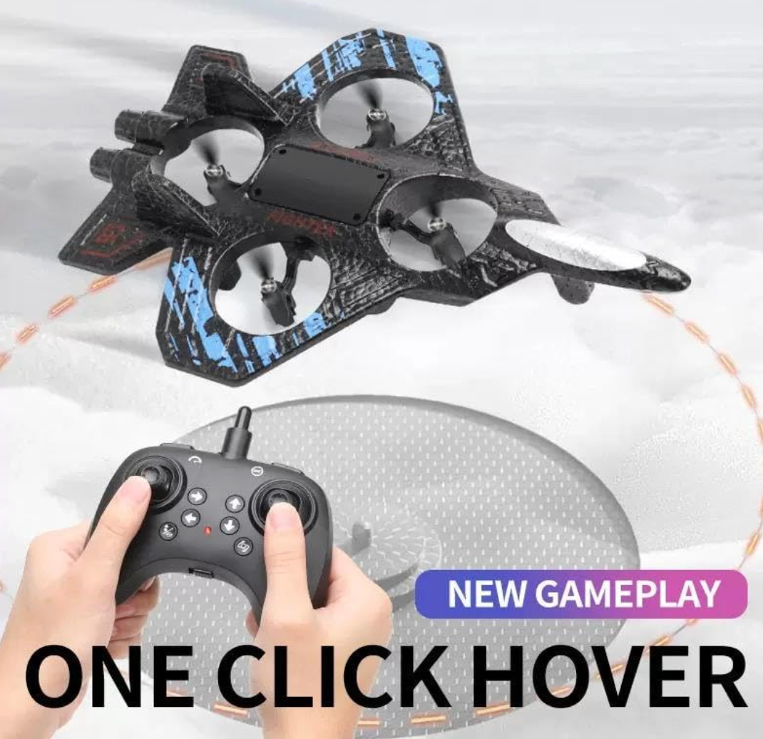 Mini flying toy for beginners - side view
