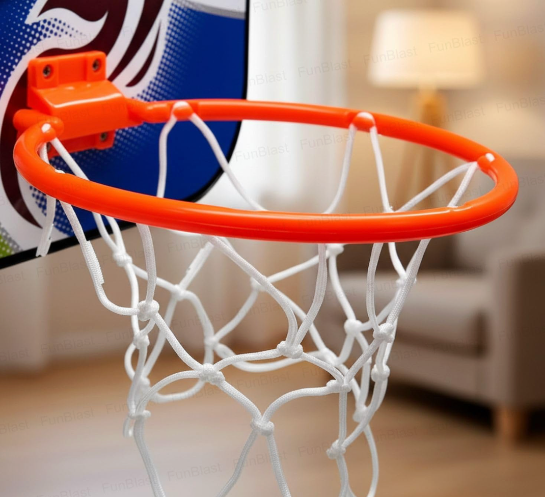 Basketball - Wall Mount Adjustable Basket Ball Kit for Kids, Basketball Hoop for Boys & Girls, Indoor and Outdoor Games