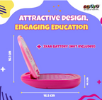 Educational Learning Laptop Toy with LED Display and Musical Effects | Play & Learn with Fun | Indoor Toy for Kids | Educational Toy | Pink | 3xAA Battery (Not Included)