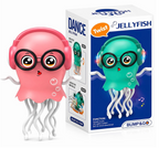 Light-Up Musical Jellyfish Toy – Crawling Sensor Jellyfish with Lights & Music for Kids | Blue & Beige