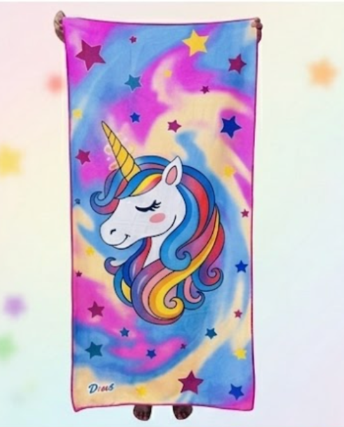 Kids Bath Towel Soft & Absorbent Cartoon Printed Bath Towel for Boys & Girls | Baby & Kids Towel | Pack of 1