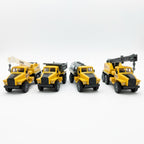 Vehicle Construction Team City Engineering Truck Set – 4 Piece Die-Cast Style with Lights, Sounds & Opening Doors
