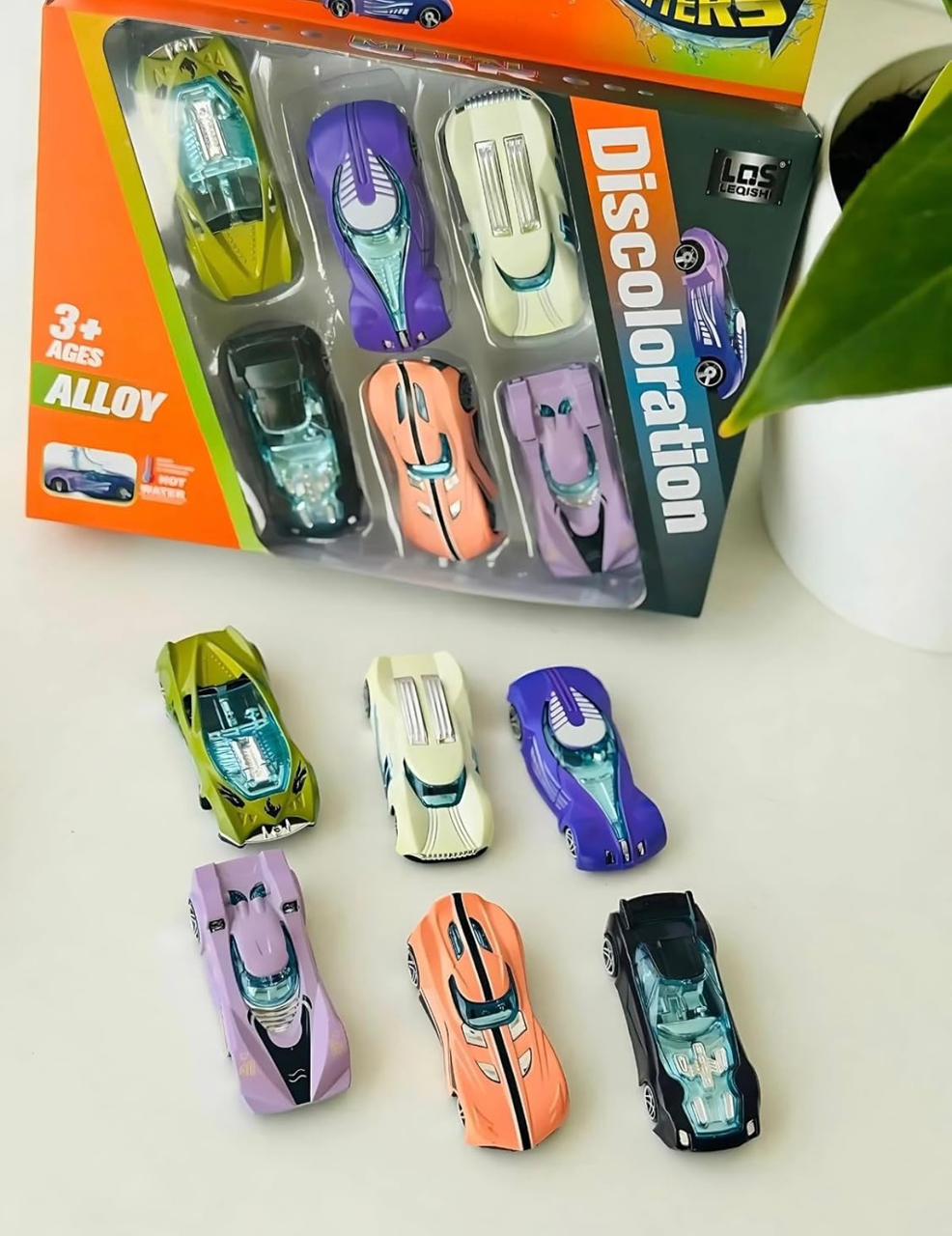 Color Shifters Alloy Die-Cast Cars – Set of 6 Colour Changing Hot Water Discoloration Race Cars | LDS Leqishi