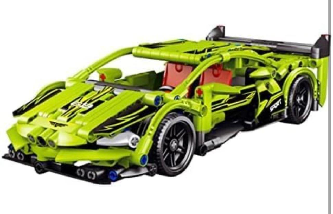 BG Come Alive Building Block Supercar – 439 Piece Pull-Back Technic Style Sports Car with Opening Hood & Doors | Model 60012