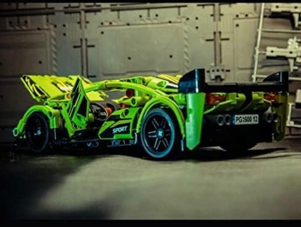 BG Come Alive Building Block Supercar – 439 Piece Pull-Back Technic Style Sports Car with Opening Hood & Doors | Model 60012