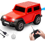 RC Jeep SUV with Spray Effect – 5-Function Radio Control Car with Glowing Headlights, Music & Anti-Skid Tyres |