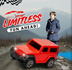RC Jeep SUV with Spray Effect – 5-Function Radio Control Car with Glowing Headlights, Music & Anti-Skid Tyres |