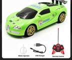 Hyper-Speed Glow: Neon Green Turbo Drift RC Car with Smoke Effect