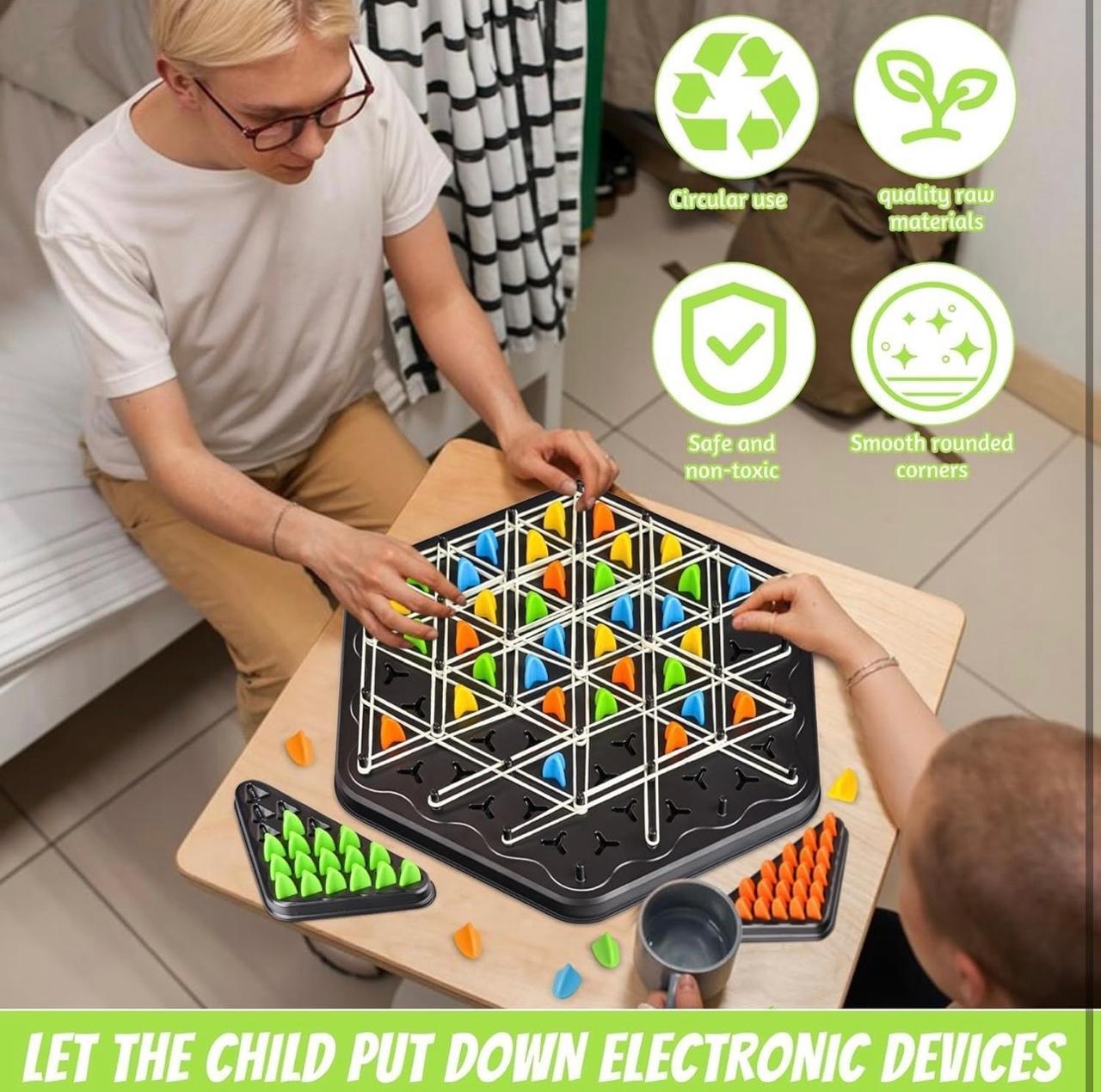 Puzzle Geometry Chess – Multiplayer Territory Strategy Board Game | Chain Chess for 2–4 Players | Ages 6+