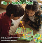 Memory Matching Board Game for Kids – 50+ Animal & Fruit Tiles with Sticker Sheets & Picking Sticks | Parent-Child Educational Game