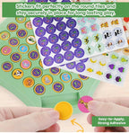 Memory Matching Board Game for Kids – 50+ Animal & Fruit Tiles with Sticker Sheets & Picking Sticks | Parent-Child Educational Game