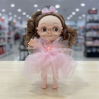 12 Inch Cute Fashion Doll for Girls with Glasses & Long Curly Hair – Princess Dress Doll Toy (Multiple Color Variants Available)