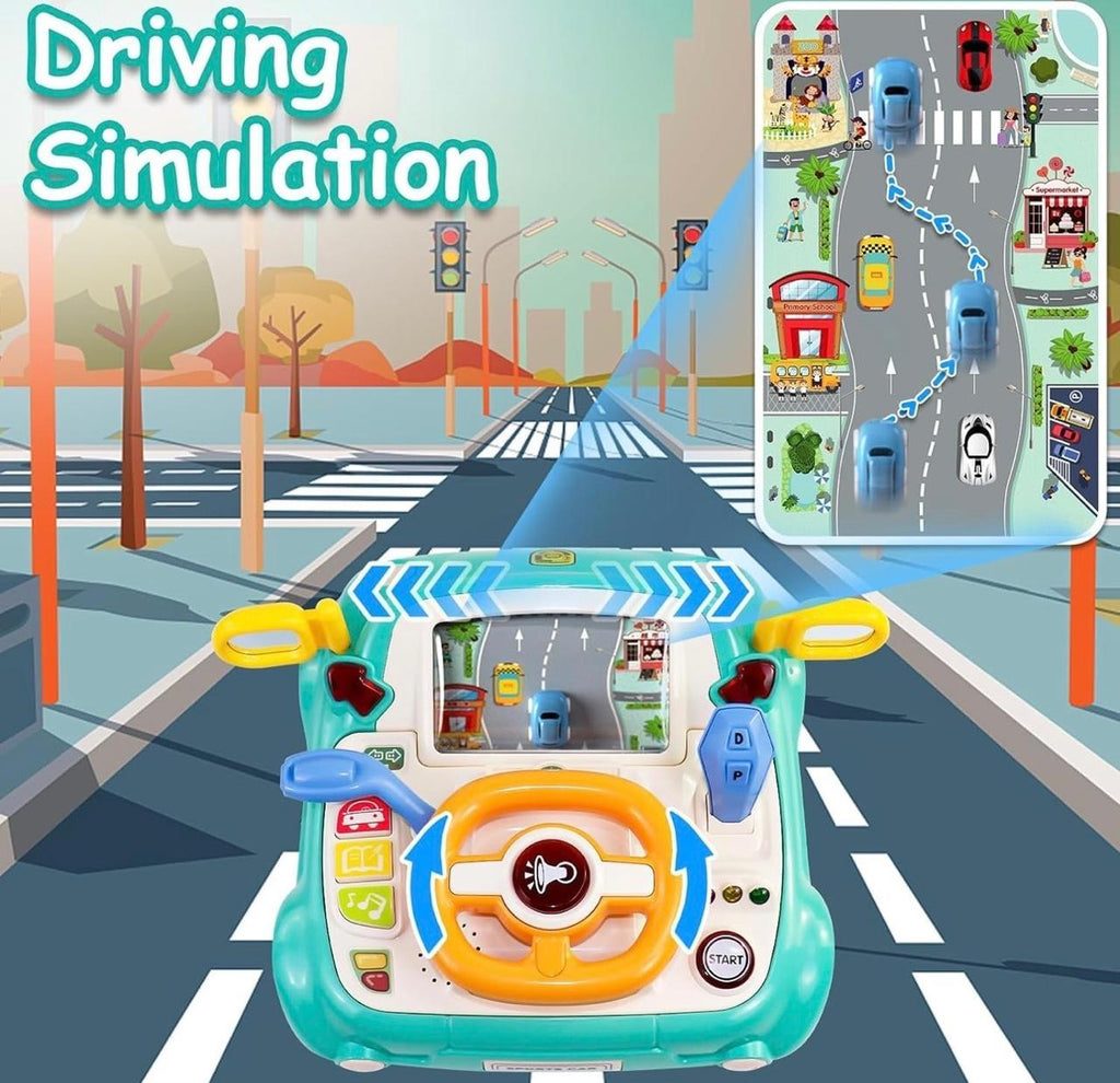 Kids Musical Steering Wheel Toy – Interactive Driving Simulator