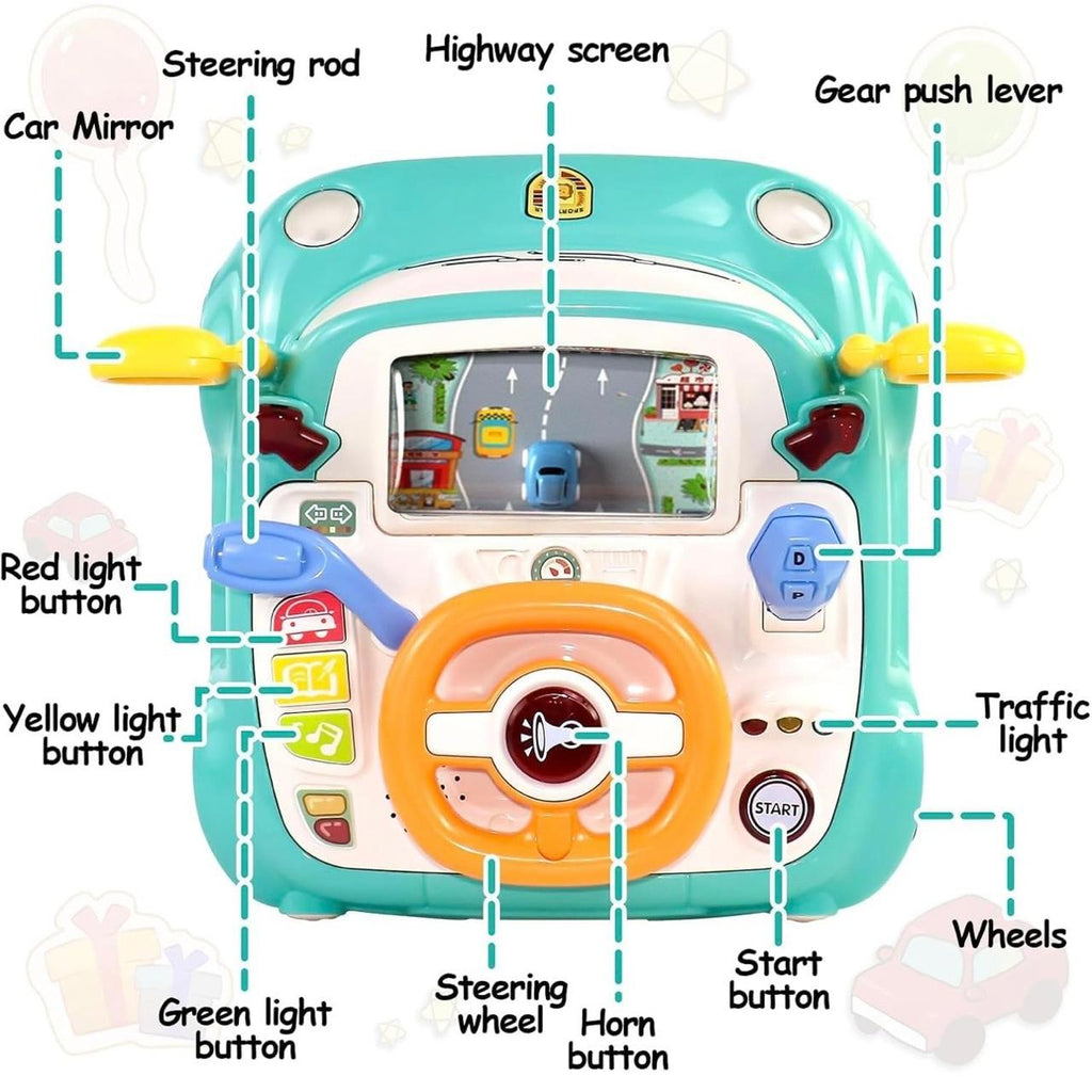 Kids Musical Steering Wheel Toy – Interactive Driving Simulator