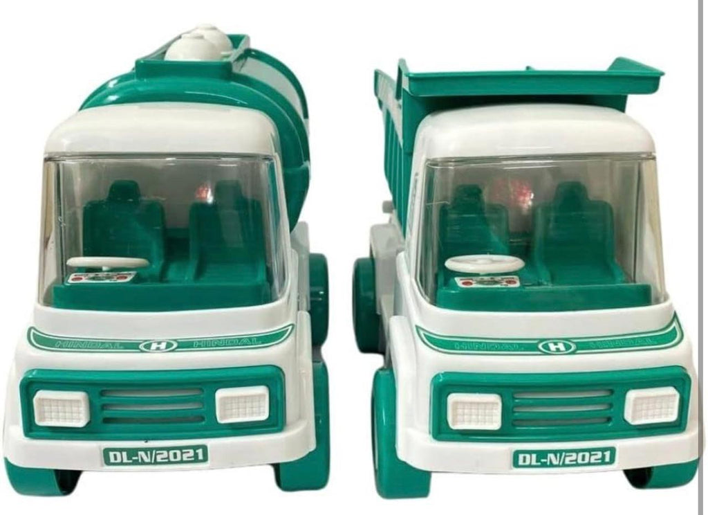 Double the Fun: Hindal Heavy-Duty Fleet – Oil Tanker & Dumper Truck Set
