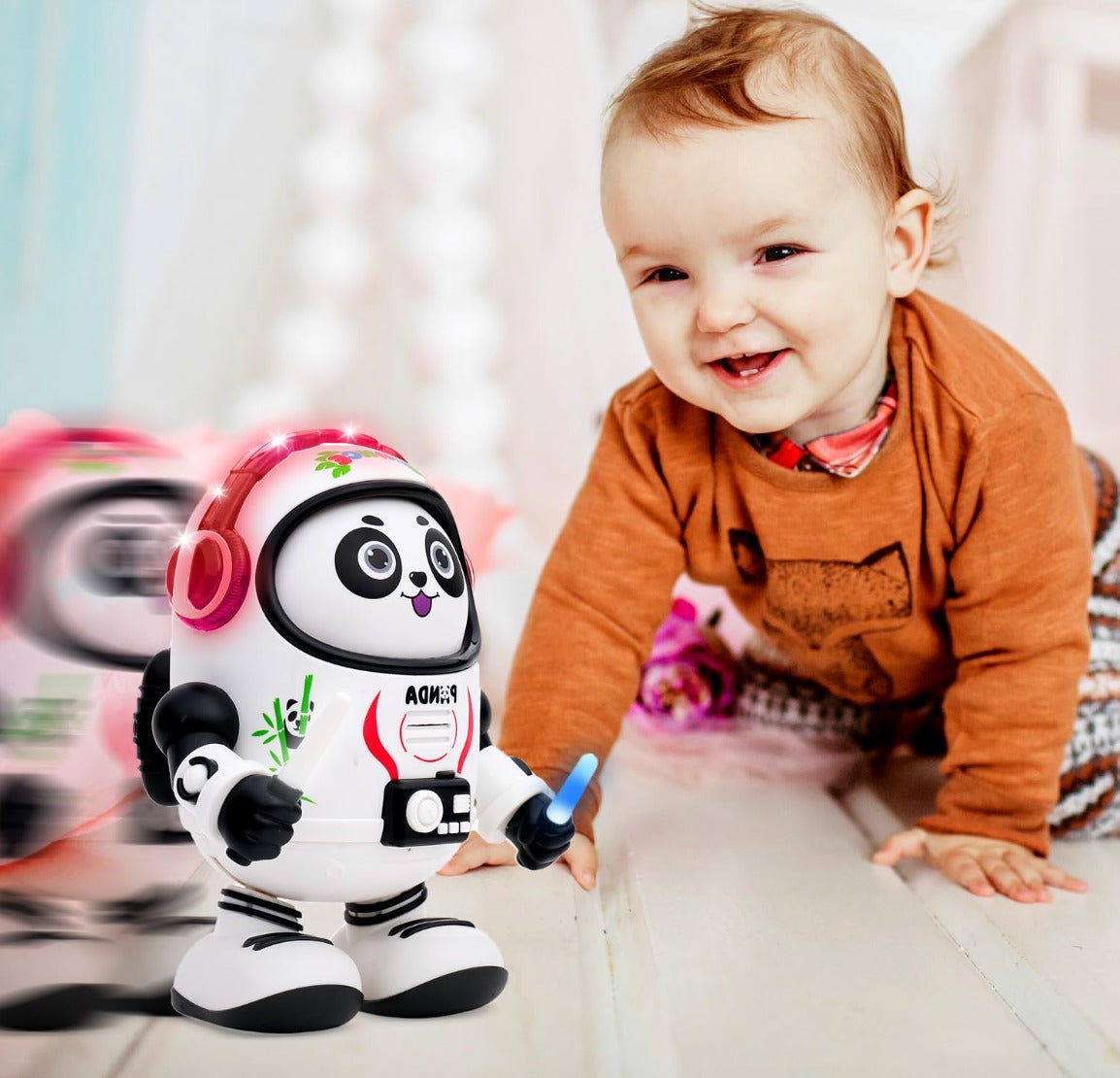 LED Musical Panda Robot Toy for Kids