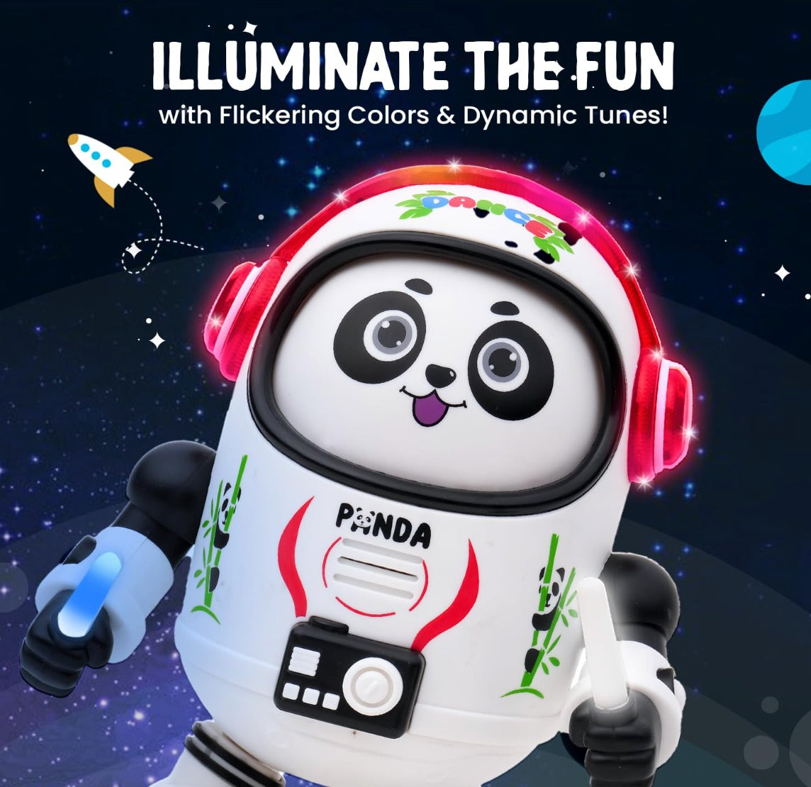 LED Musical Panda Robot Toy for Kids