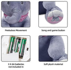 Peekaboo Singing Elephant Plush Toy with Moving Ears