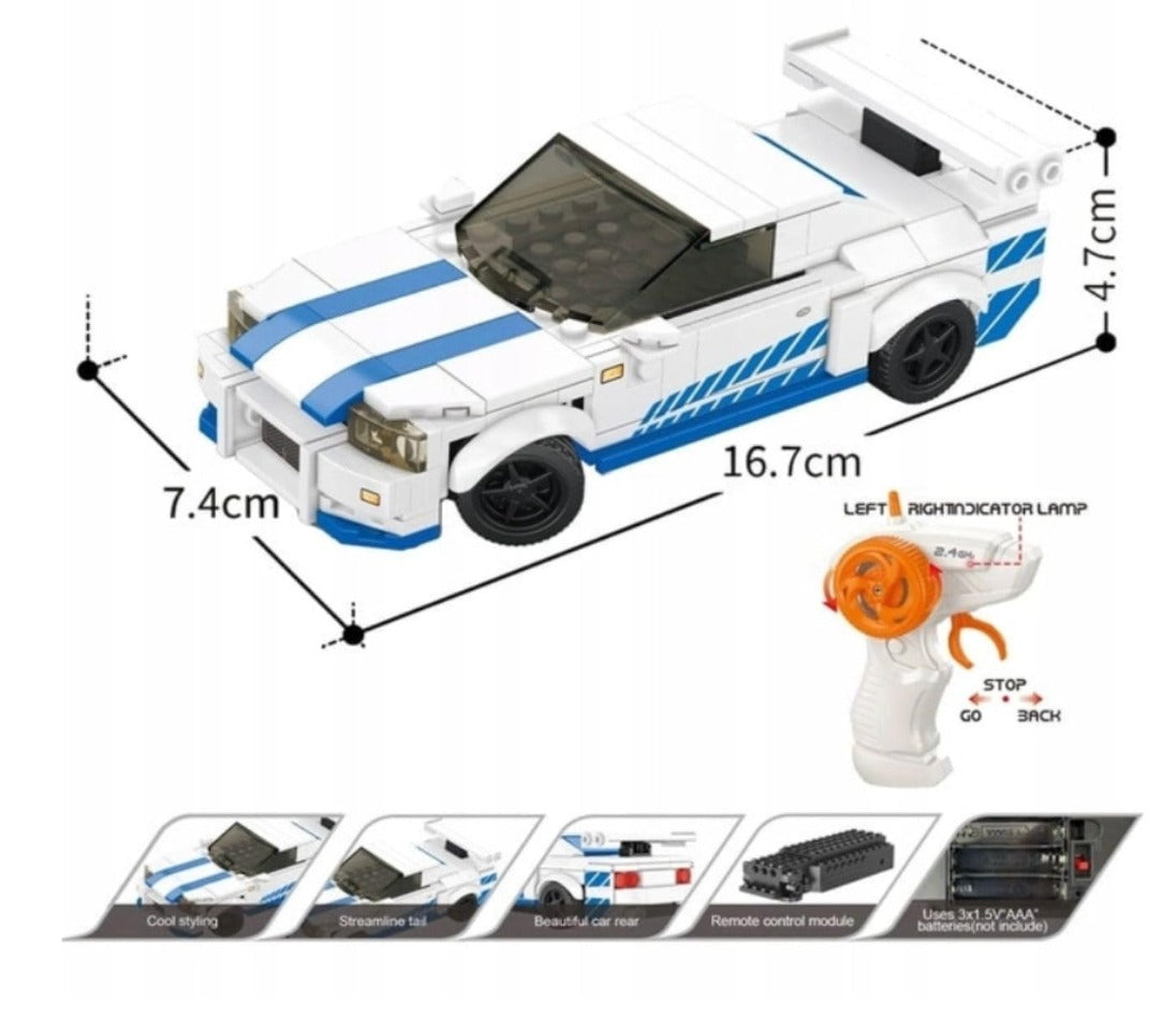 Block RC Car Building Kit (2.4GHz Remote Control, 231 PCS)