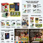 Famnest 5-in-1 Special Gift Set with 400-in-1 Retro Game, Dancing Skeleton, Crawling Infant, Panda Sports Set & Royal Enfield Bike
