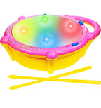 Interactive Musical Flash Drum Toy for Toddlers – 360° Light-Up Beats with Drumsticks