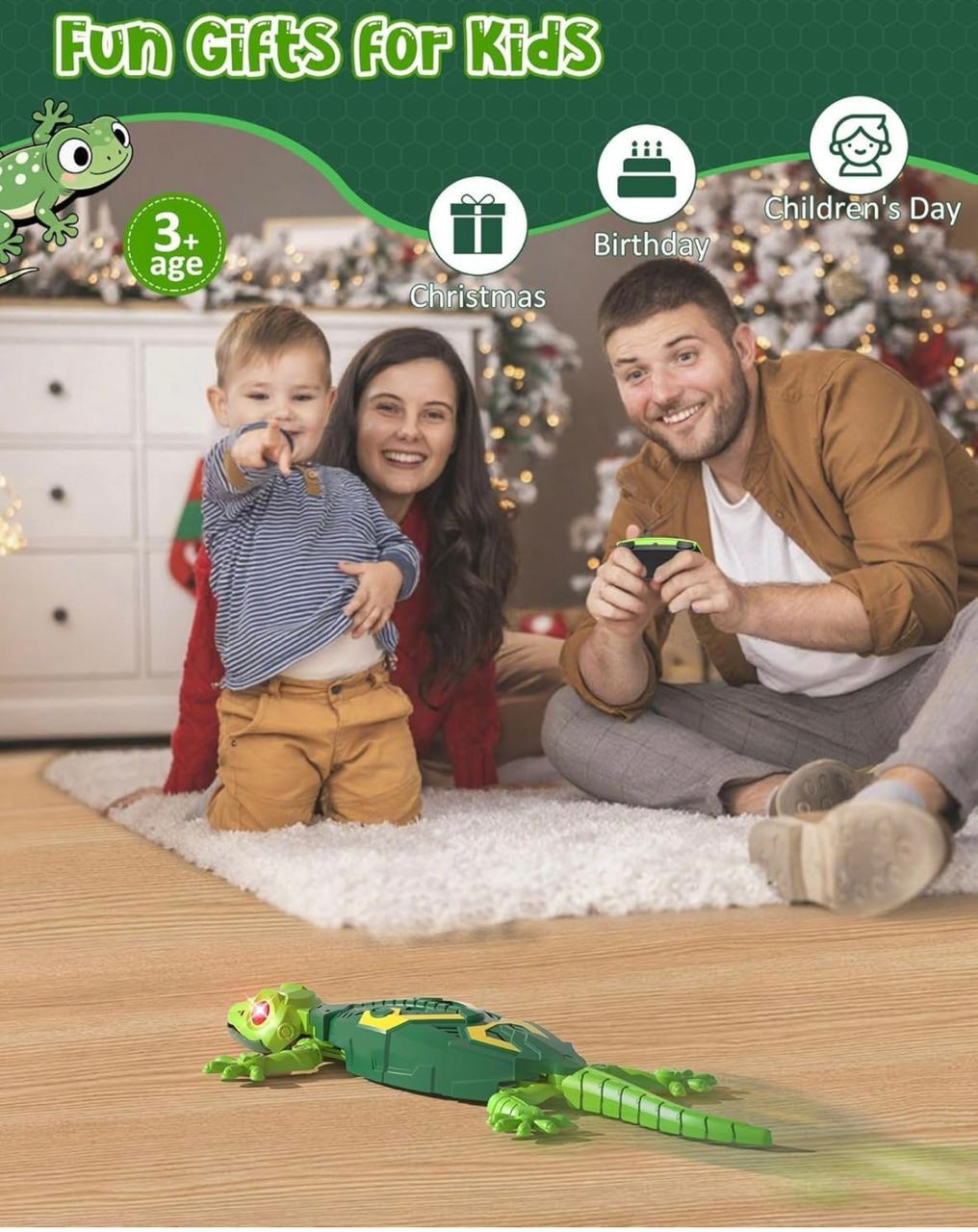 RC Robotic Lizard – Realistic Walking Reptile with Glowing Eyes & Remote Control