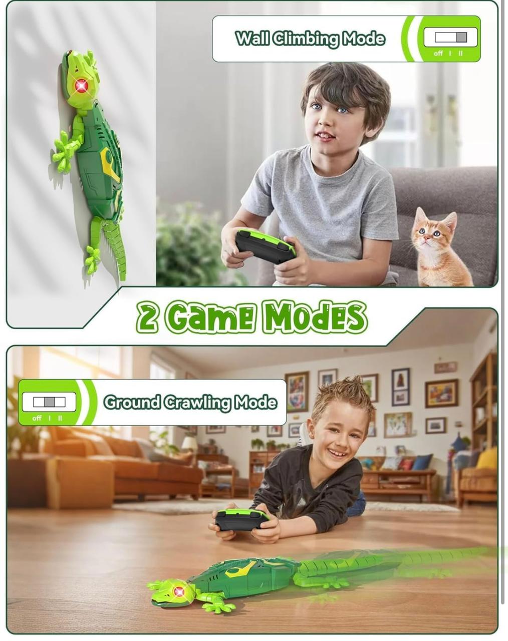 RC Robotic Lizard – Realistic Walking Reptile with Glowing Eyes & Remote Control