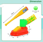 Automatic Kids Baseball Pitching Machine Set – Pop-Up Launcher with Bat & 3 Training Balls
