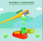 Automatic Kids Baseball Pitching Machine Set – Pop-Up Launcher with Bat & 3 Training Balls